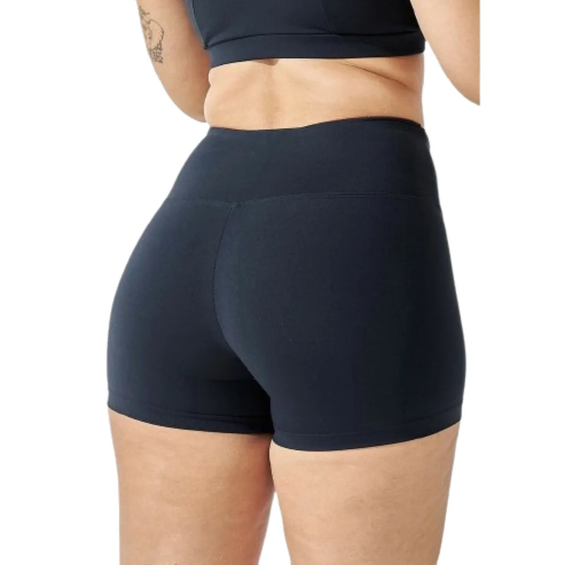 Short  Preto Academia Feminino Cintura Alta Tecido Ultra Confortavel